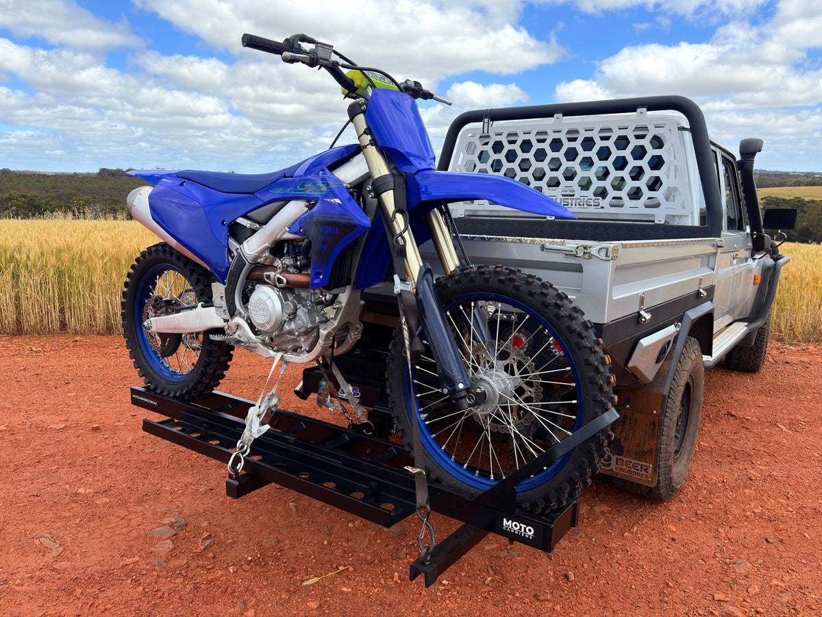 Motorcycle Carry Racks Motorbike Carrier Australia | Hitch-Mounted Aluminium Bike Rack ...